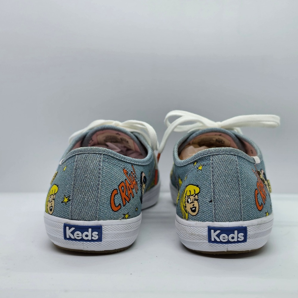 Keds Betty and Veronica Archie Comics Denim Sneakers Blue Pop Art WF60293 9.5 - Picture 3 of 10